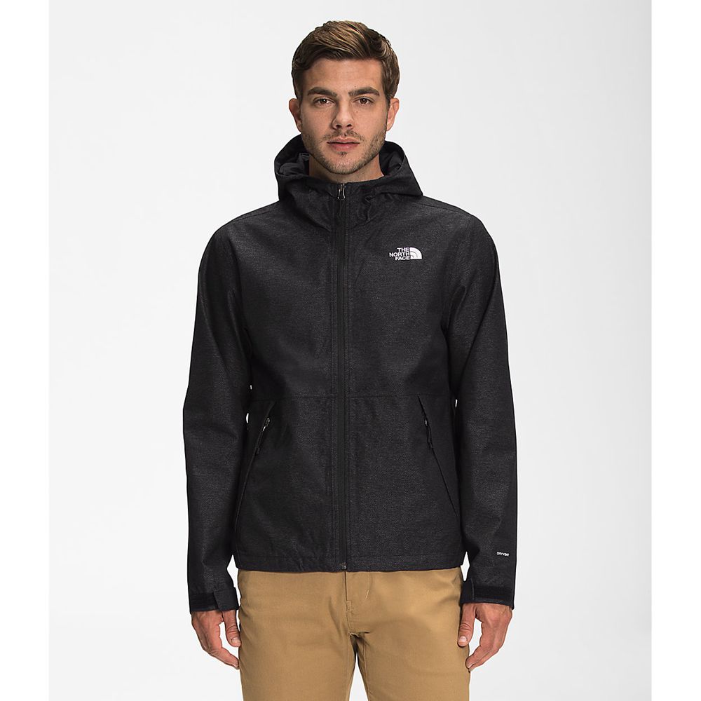 The North Face Fleece Jacket Mens Australia - The North Face Printed Novelty Millerton Black Dryvent